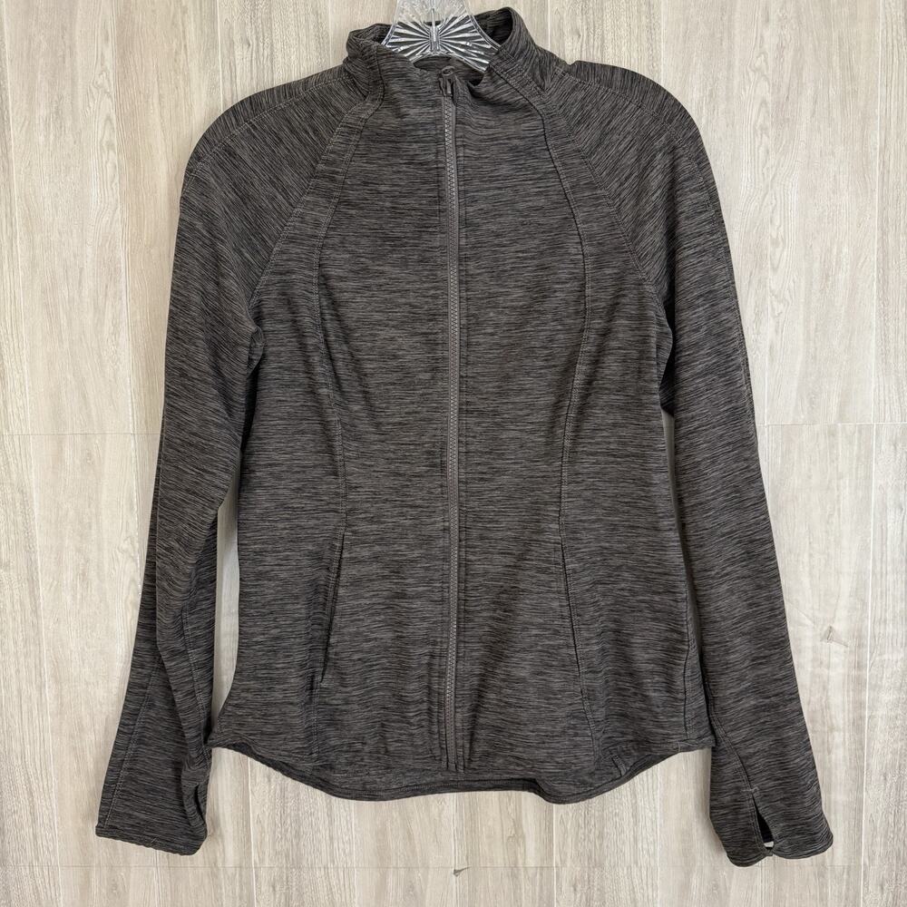 Yogalicious Lux Full Zip Jacket Womens Size L Athletic Activewear Thumb Holes